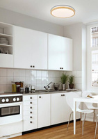 Plafon LED biały + drewniany 24W 4000K lampa Gandava Candellux 14-75253