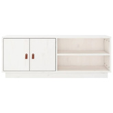 vidaXL Szafka pod TV, biała, 105x34x40 cm, lite drewno sosnowe