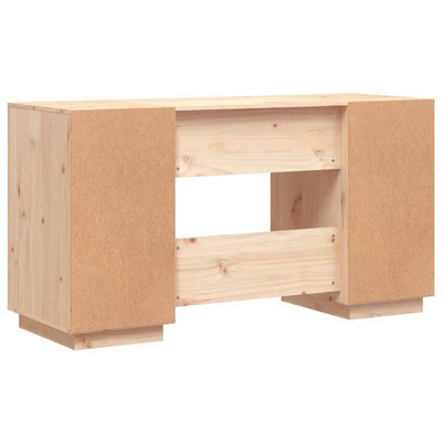 vidaXL Biurko, 140x50x75 cm, lite drewno sosnowe