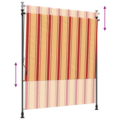 Zewnętrzna Roleta Rolkowa Wielokolorowe 100 x 270 cm