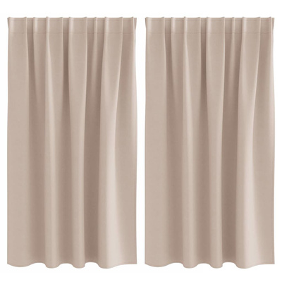 Firany blackout z kółkami 2 pcs Ciemnoszary 140 x 140 cm