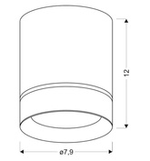 Lampa sufitowa tuba natynkowa biała GU10 metalowa Candellux 2282770
