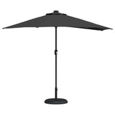 Parasolka ogrodowa Czarny 294 x 150 x 224 cm Poliester i Stal