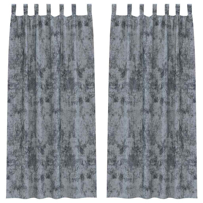 Zasłony z weluru 2 pcs Srebrnoszary 225 x 140 cm Aksamit