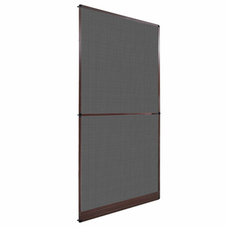 Screen na owady z zawiasami Brązowy i czarny 120 x 240 cm