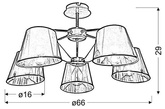 Lampa Sufitowa Wisząca Candellux Cortez 35-54999 E14 Patyna
