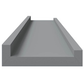 vidaXL Półki ścienne na zdjęcia, 2 szt., szare, 80x9x3 cm, MDF
