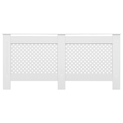 Osłona na kaloryfer, biała, 172x19x81,5 cm, MDF