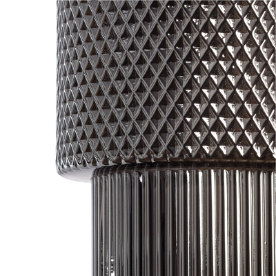 Lampa Wisząca nordycka szara ze szkła E27 Abruzzo Bella