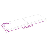 Blat, jasnobrązowy 180x60x(2-4)cm drewno z naturalną krawędzią