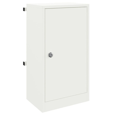 skrzynka na listy z przechowywaniem Biały 30 x 20 x 55 cm Stal