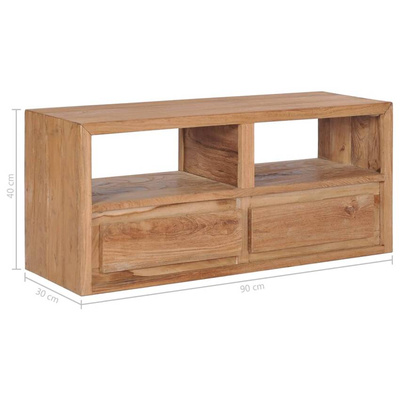 vidaXL Szafka pod TV, 90x30x40 cm, lite drewno tekowe