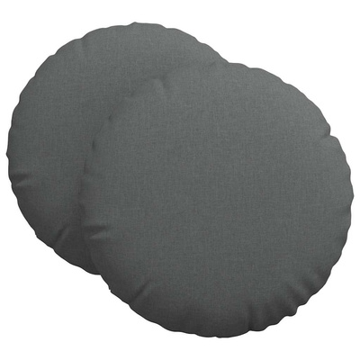 Poduszki na siedziska 2 pcs Ciemnoszary ?80 x 29 cm tkanina
