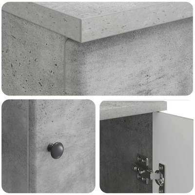 Biurko Betonowy szary 142,5 x 50 x 75 cm Drewno inżynieryjne
