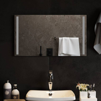 vidaXL Lustro łazienkowe z LED, 70x40 cm