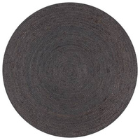 vidaXL Ręcznie wykonany dywan z juty, okrągły, 90 cm, ciemnoszary