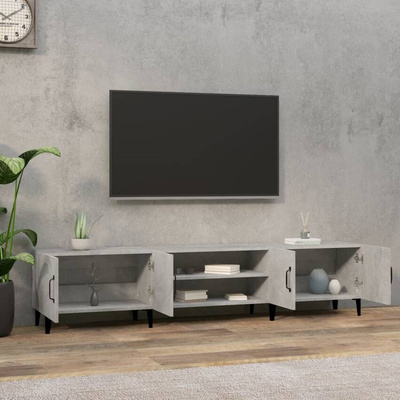 vidaXL Szafka pod TV, szarość betonu, 180x31,5x40 cm