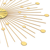 Zegar ścienny, metal, 70 cm, złoty