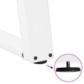 Nogi do stołu jadalnego w kształcie litery U 2 szt. Białe 50x(72-73) cm Stal