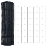 Ogrodzenie Euro 0,6 x 10 m Żelazo pokryte PVC Szary