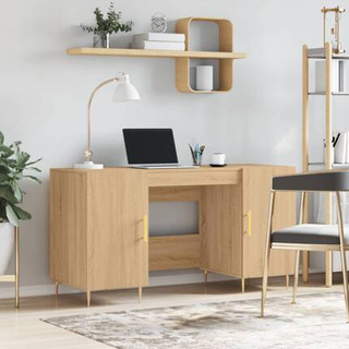 vidaXL Biurko, dąb sonoma, 140x50x75 cm, materiał drewnopochodny model standard