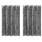 Zasłony z weluru z zasłonami 2 pcs Szary 175 x 140 cm Aksamit