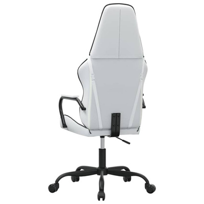 vidaXL Fotel gamingowy, biało-czarny, sztuczna skóra wariant 5
