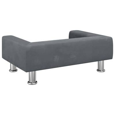 vidaXL Legowisko dla psa, ciemnoszare, 70x45x26,5 cm, aksamitne