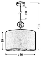 Lampa wisząca czarna miedziana Melba 31-39385