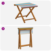 Fotel ogrodowy 2 pcs Lite Drewno Eukaliptusowe Wielokolorowe