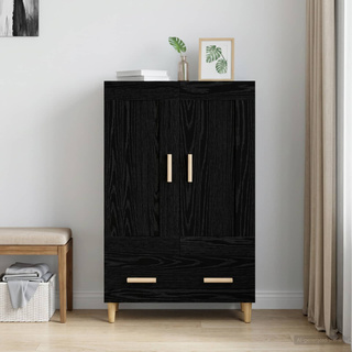 Highboard Czarny dąb 70 x 31 x 115 cm Drewno inżynieryjne