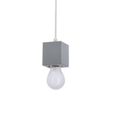 Cubick lampa wisząca biały 1x20W E27 szary
