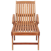 vidaXL Leżaki z kobaltowymi poduszkami, 2 szt., lite drewno tekowe