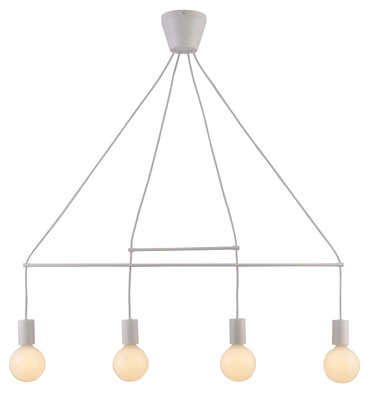 Lampa wisząca Alto metalowa 4-punktowa nad stół regulowana biała matowa
