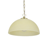 Trezza lampa wisząca mosiądz 1x60w e27 klosz ecru