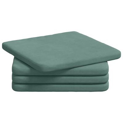Poduszki na siedziska 4 pcs Zielony morski 40 x 40 x 3 cm