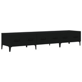 vidaXL Szafka pod TV, czarna, 150x34,5x30 cm, materiał drewnopochodny