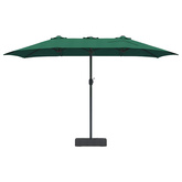 Parasolka ogrodowa Zielony 385 x 209 x 244 cm Poliester i Stal