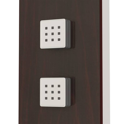 vidaXL Panel prysznicowy, szklany, brązowy
