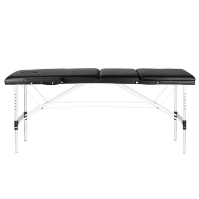 Stół składany do masażu aluminiowy komfort Activ Fizjo 3 segmentowy czarny 126969
