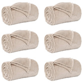 Koce narzutowe 6 pcs Beżowy 220 x 240 cm Polar