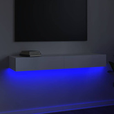 vidaXL Szafka pod TV z LED, biała z połyskiem, 120x35x15,5 cm
