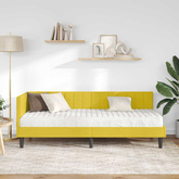 Rama Łóżka Narożnego z Materacem 2 szt. Żółty 80 x 200 cm