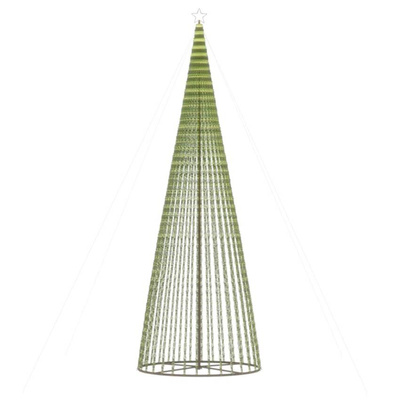 vidaXL Stożkowa choinka z lampek, 1544 zimnych białych LED, 500 cm