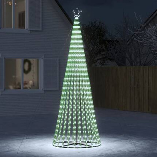 vidaXL Stożkowa choinka z lampek, 688 zimnych białych LED, 300 cm