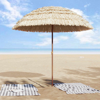Parasol plażowy Naturalny 205 x 205 x 210 cm Poliester i Stal