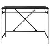 vidaXL Biurko, czarne, 100x50x75 cm, materiał drewnopochodny i żelazo