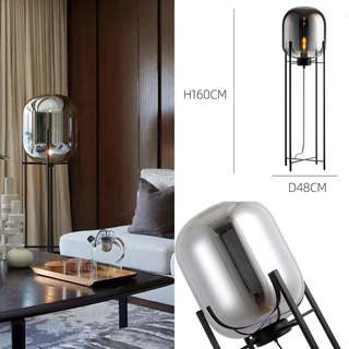 LAMPA STOJĄCA 160CM DYMIONY KLOSZ ADANI AD152