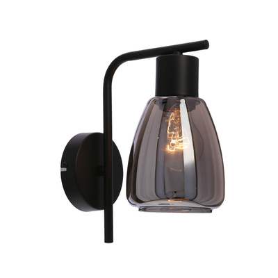 MOLDO lampa kinkiet 1x40W E27 klosz dymiony 21-35097