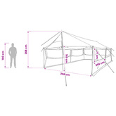 Namiot rodzinny niebieski 600 x 400 x 268 cm Poliester i Stal